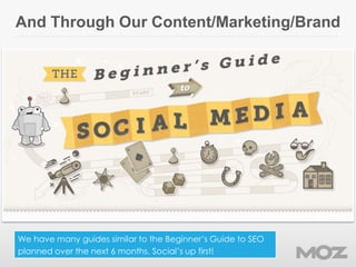 And Through Our Content/Marketing/Brand
We have many guides similar to the Beginner’s Guide to SEO
planned over the next 6...