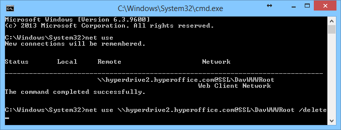 Command Prompt - Net Use